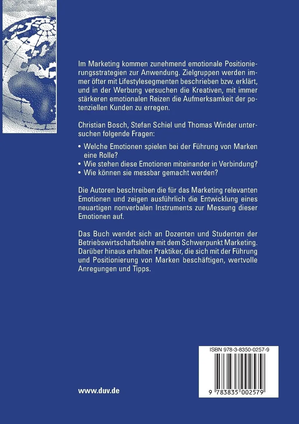 Rückseite: 9783835002579 | Emotionen im Marketing | Verstehen - Messen - Nutzen | Bosch (u. a.)