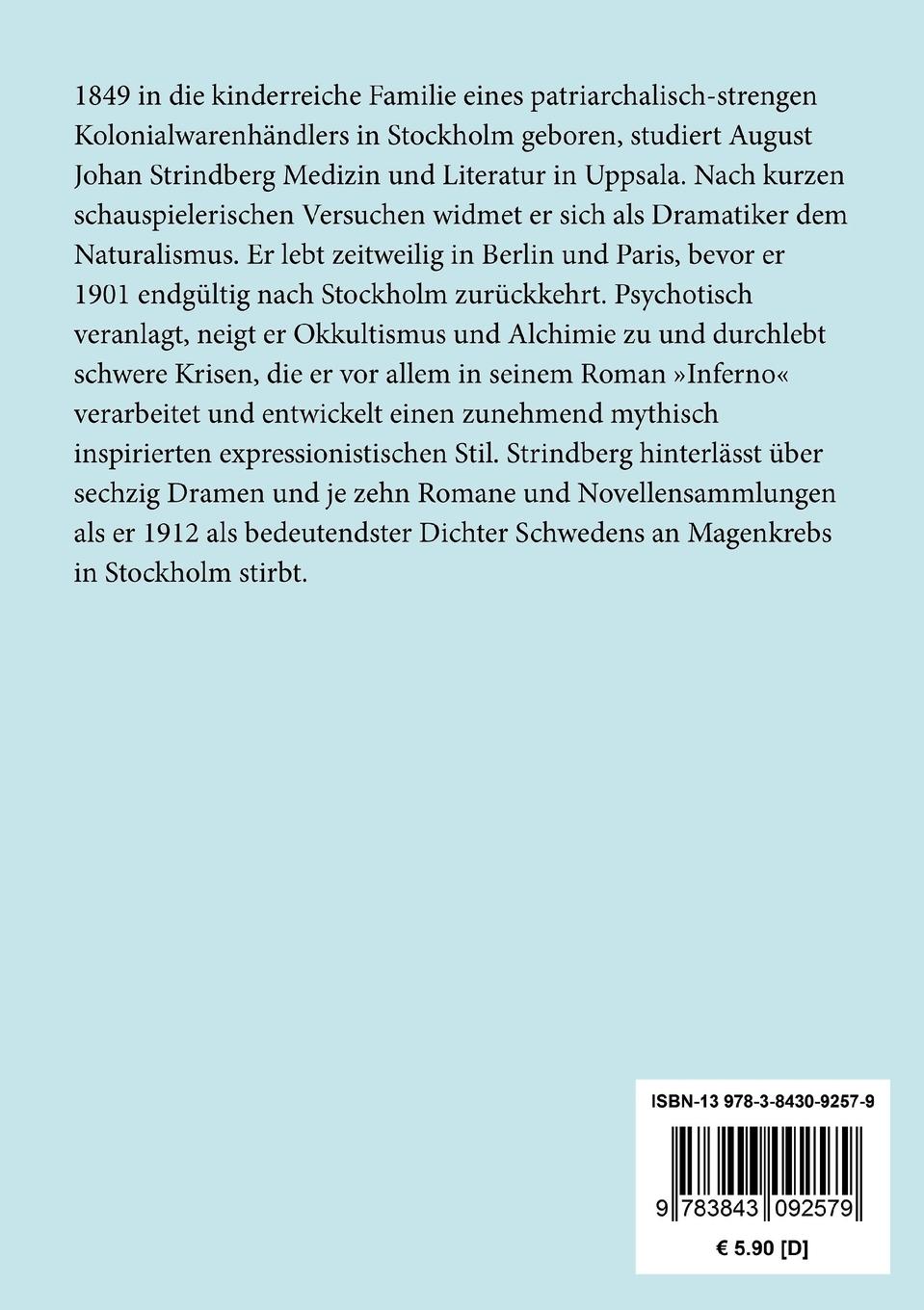 Rückseite: 9783843092579 | Die Leute auf Hemsö | Roman | August Strindberg | Taschenbuch | 136 S.