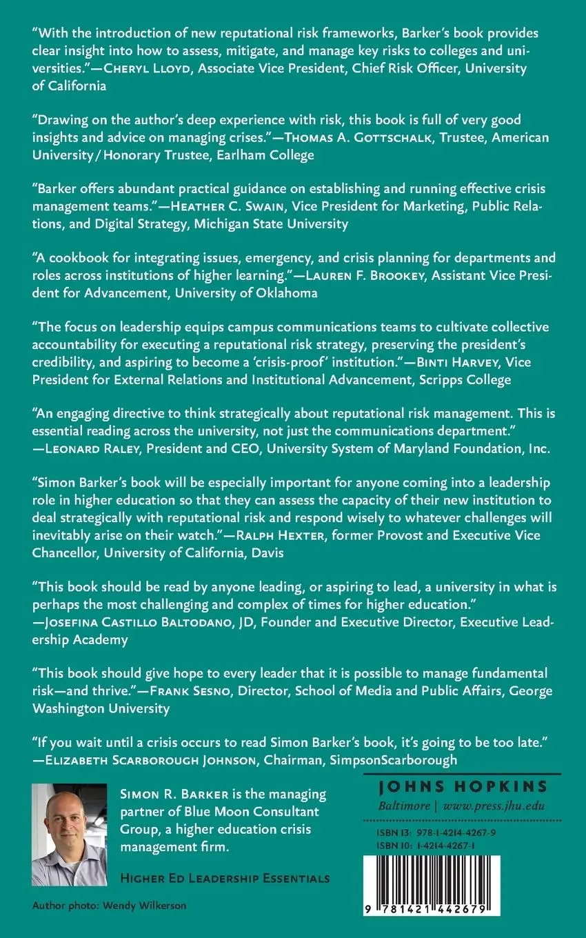Rückseite: 9781421442679 | Preventing Crises at Your University | Simon R Barker | Taschenbuch