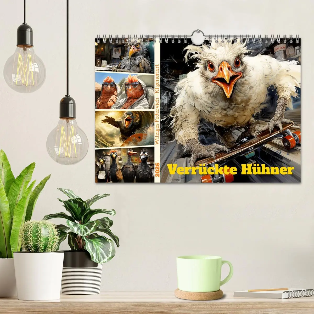 Bild: 9783457362679 | Verrückte Hühner (Wandkalender 2026 DIN A4 quer), CALVENDO...