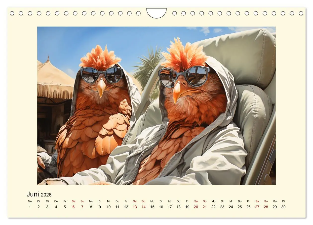 Bild: 9783457362679 | Verrückte Hühner (Wandkalender 2026 DIN A4 quer), CALVENDO...
