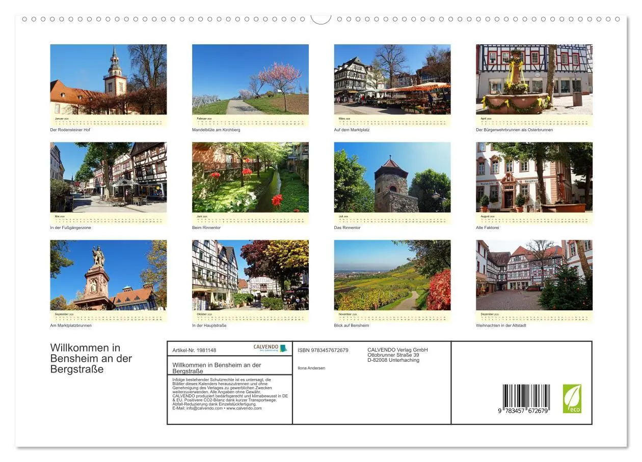 Bild: 9783457672679 | Willkommen in Bensheim an der Bergstraße (hochwertiger Premium...