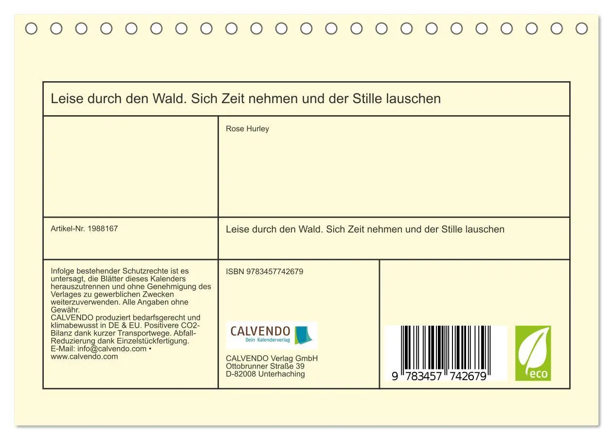 Bild: 9783457742679 | Leise durch den Wald. Sich Zeit nehmen und der Stille lauschen...