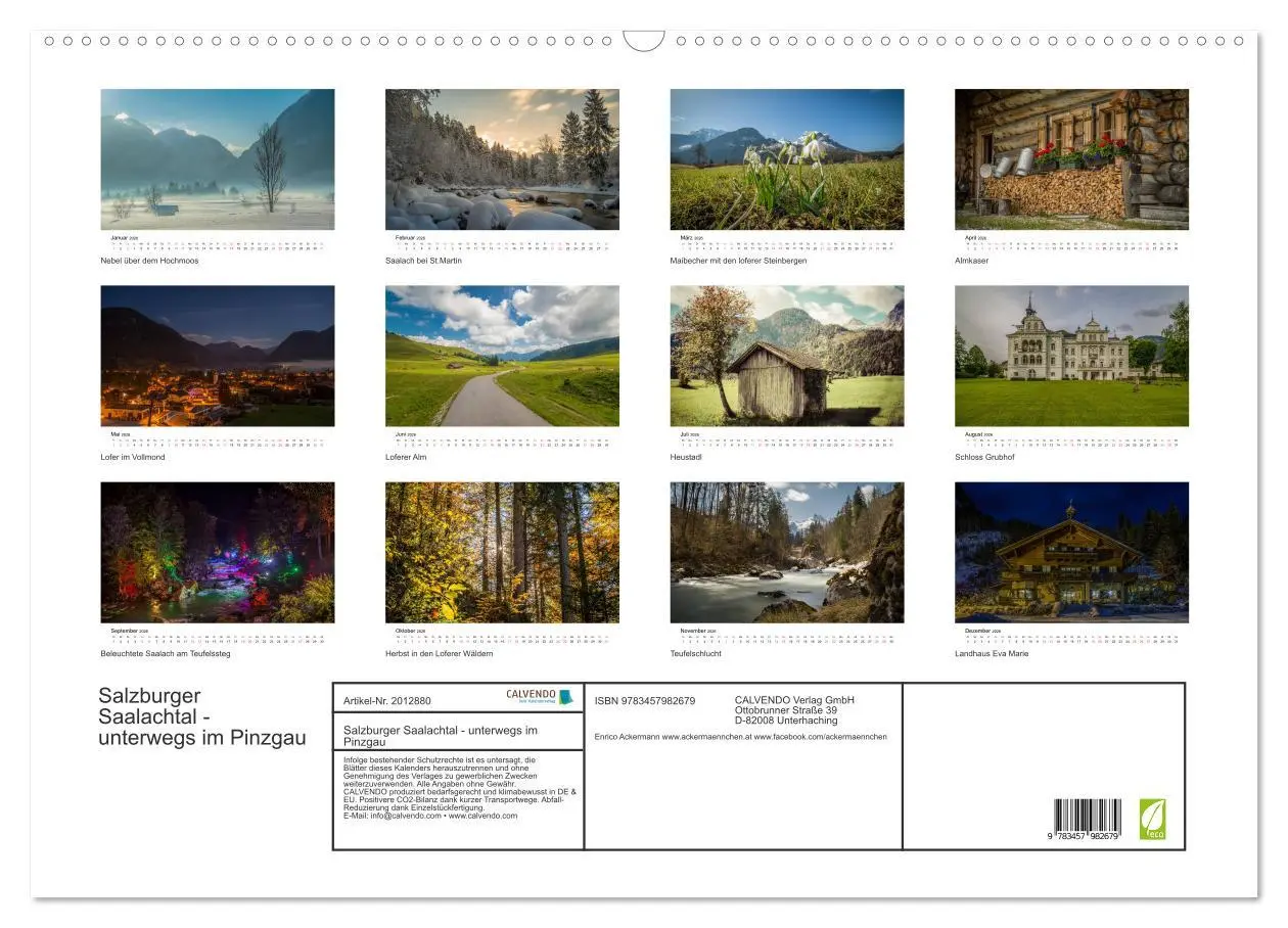 Bild: 9783457982679 | Salzburger Saalachtal - unterwegs im Pinzgau (Wandkalender 2026 DIN...
