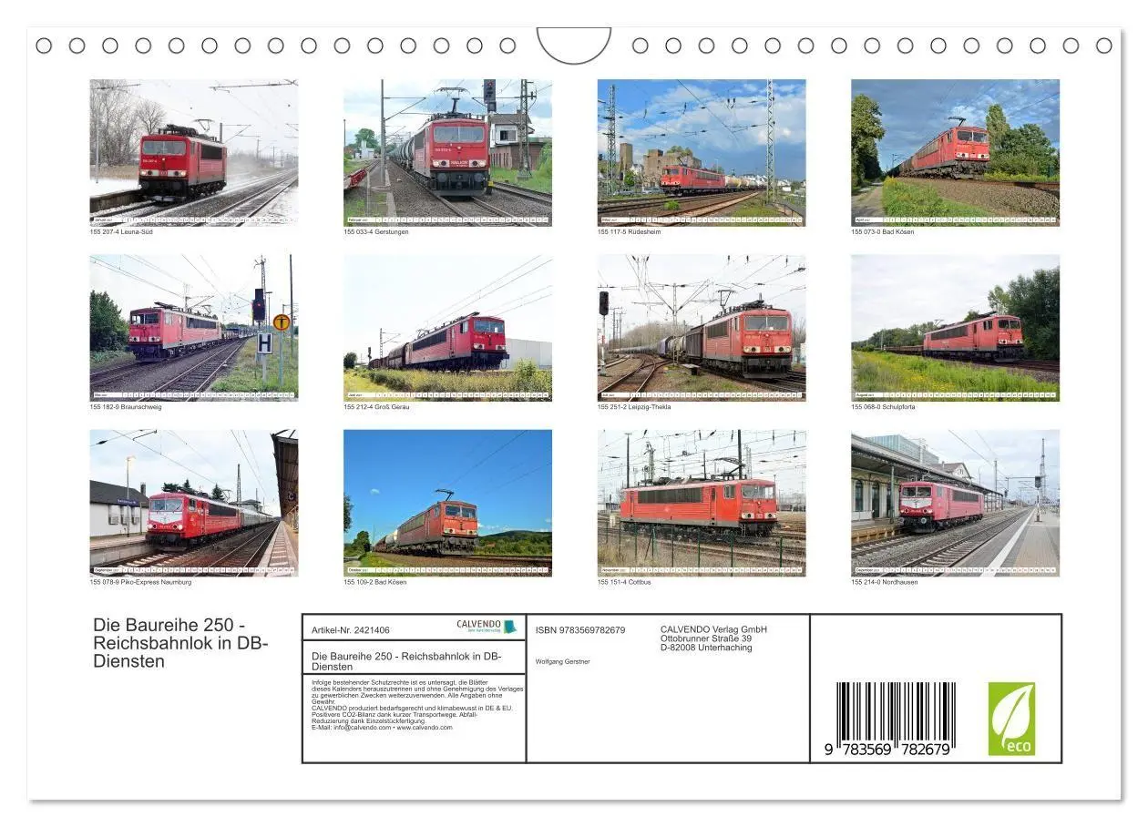 Bild: 9783569782679 | Die Baureihe 250 - Reichsbahnlok in DB-Diensten (Wandkalender 2027...
