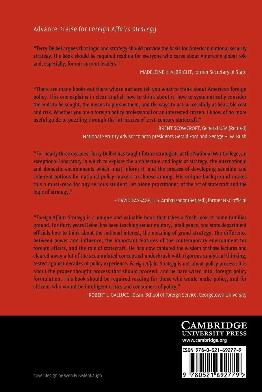 Rückseite: 9780521692779 | Foreign Affairs Strategy | Logic for American Statecraft | Deibel