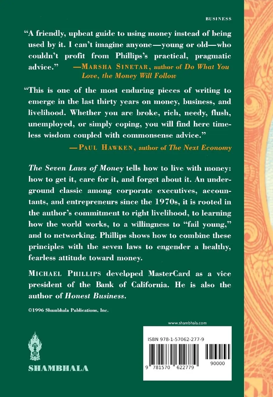 Rückseite: 9781570622779 | The Seven Laws of Money | Michael Phillips | Taschenbuch | Englisch