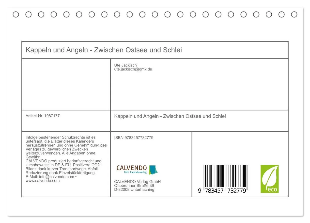 Bild: 9783457732779 | Kappeln und Angeln - Zwischen Ostsee und Schlei (Tischkalender 2026...