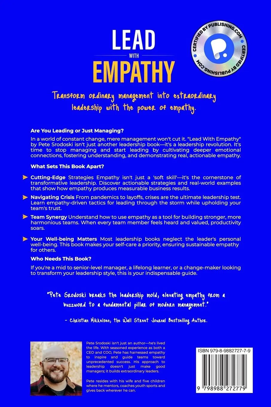 Rückseite: 9798988272779 | Lead With Empathy | Pete Srodoski | Taschenbuch | Englisch | 2023