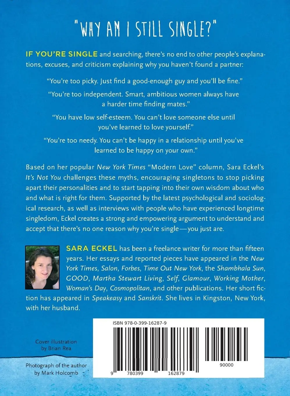 Rückseite: 9780399162879 | It's Not You | 27 (Wrong) Reasons You're Single | Sara Eckel | Buch