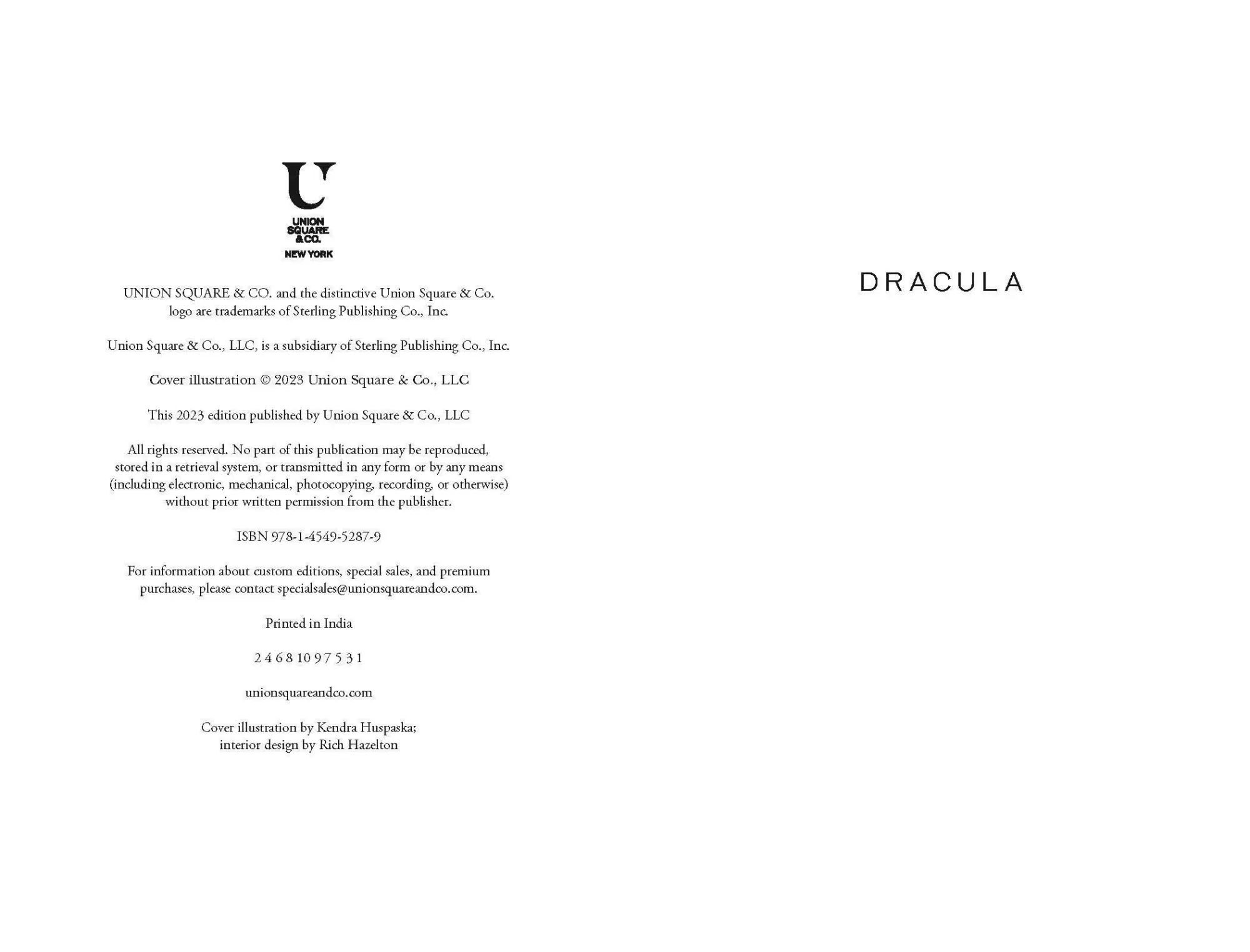 Bild: 9781454952879 | Dracula (Special Edition) | Bram Stoker | Buch | Englisch | 2024