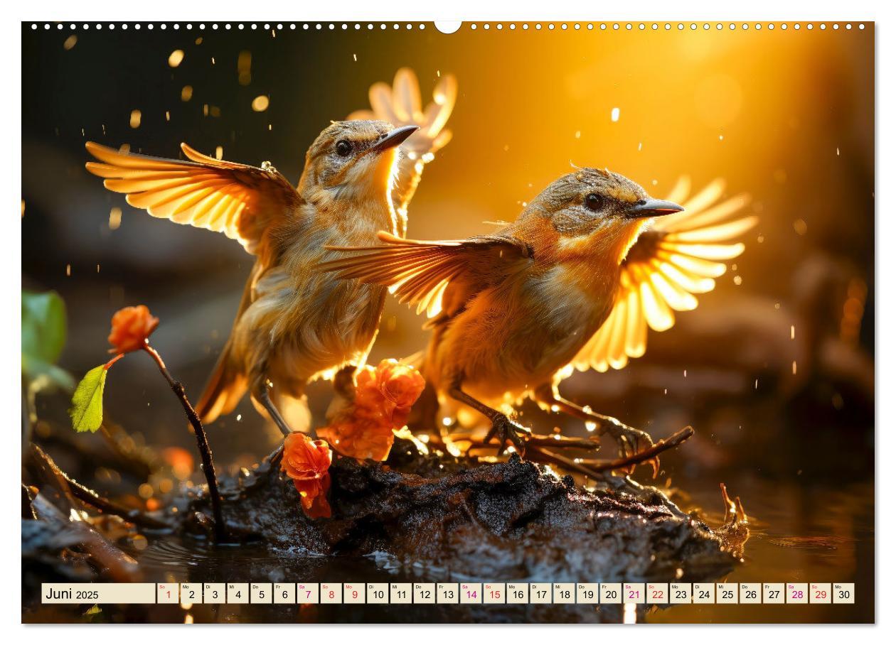 Bild: 9783383842979 | Vögel Alltag (Wandkalender 2025 DIN A2 quer), CALVENDO Monatskalender