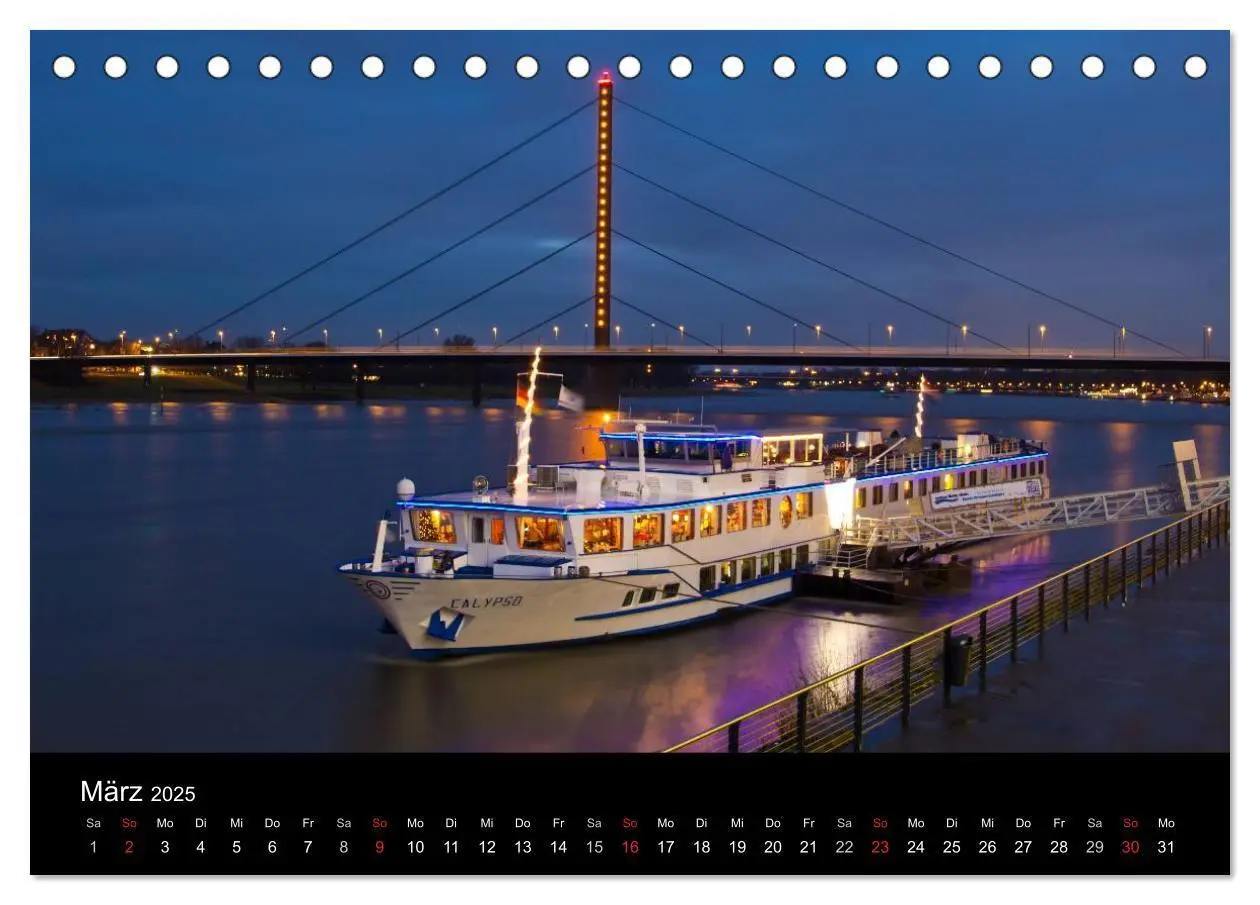 Bild: 9783435622979 | Düsseldorf Abendstimmungen und Nachtansichten (Tischkalender 2025...
