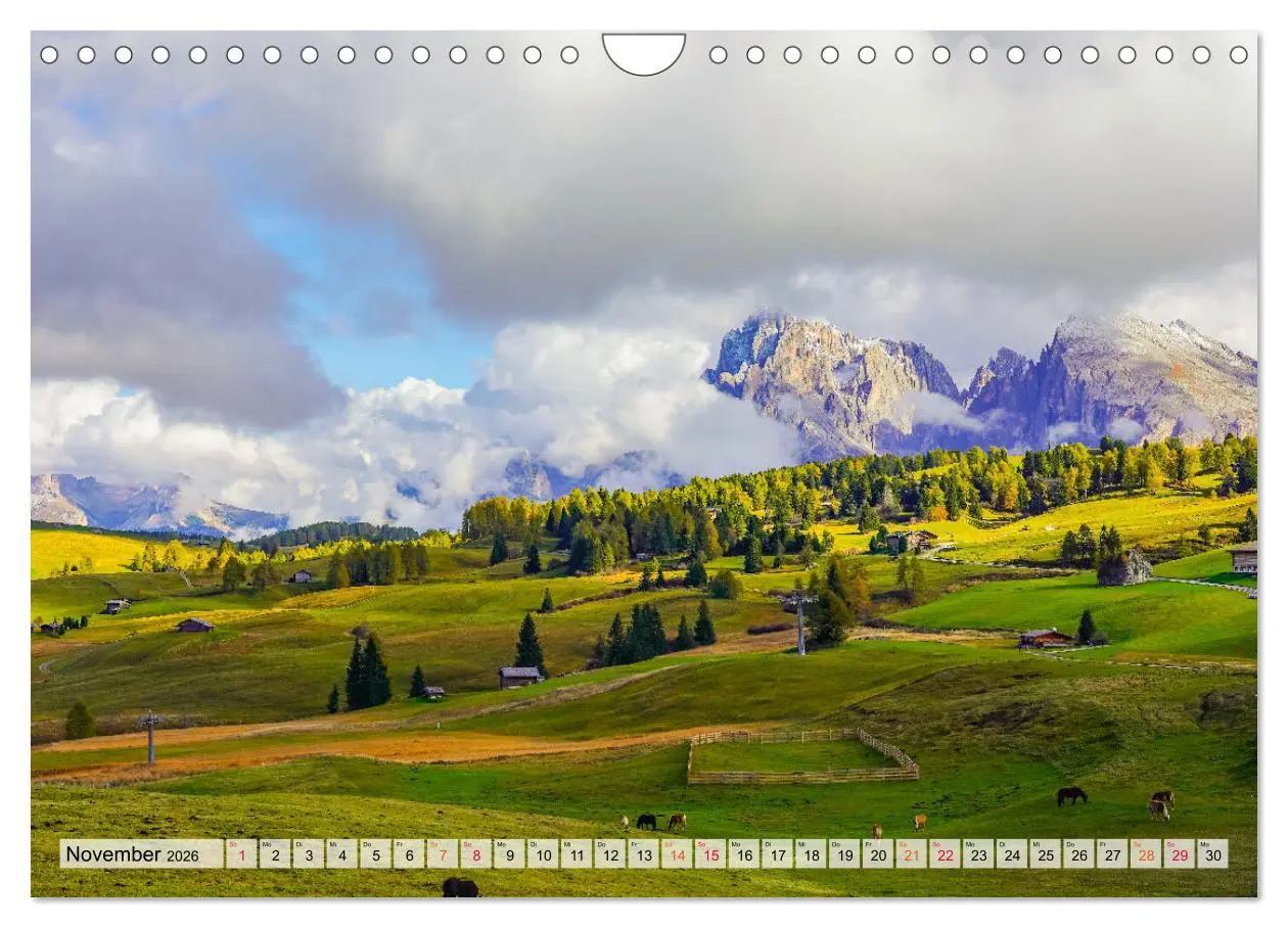 Bild: 9783457262979 | Südtirol Impressionen (Wandkalender 2026 DIN A4 quer), CALVENDO...