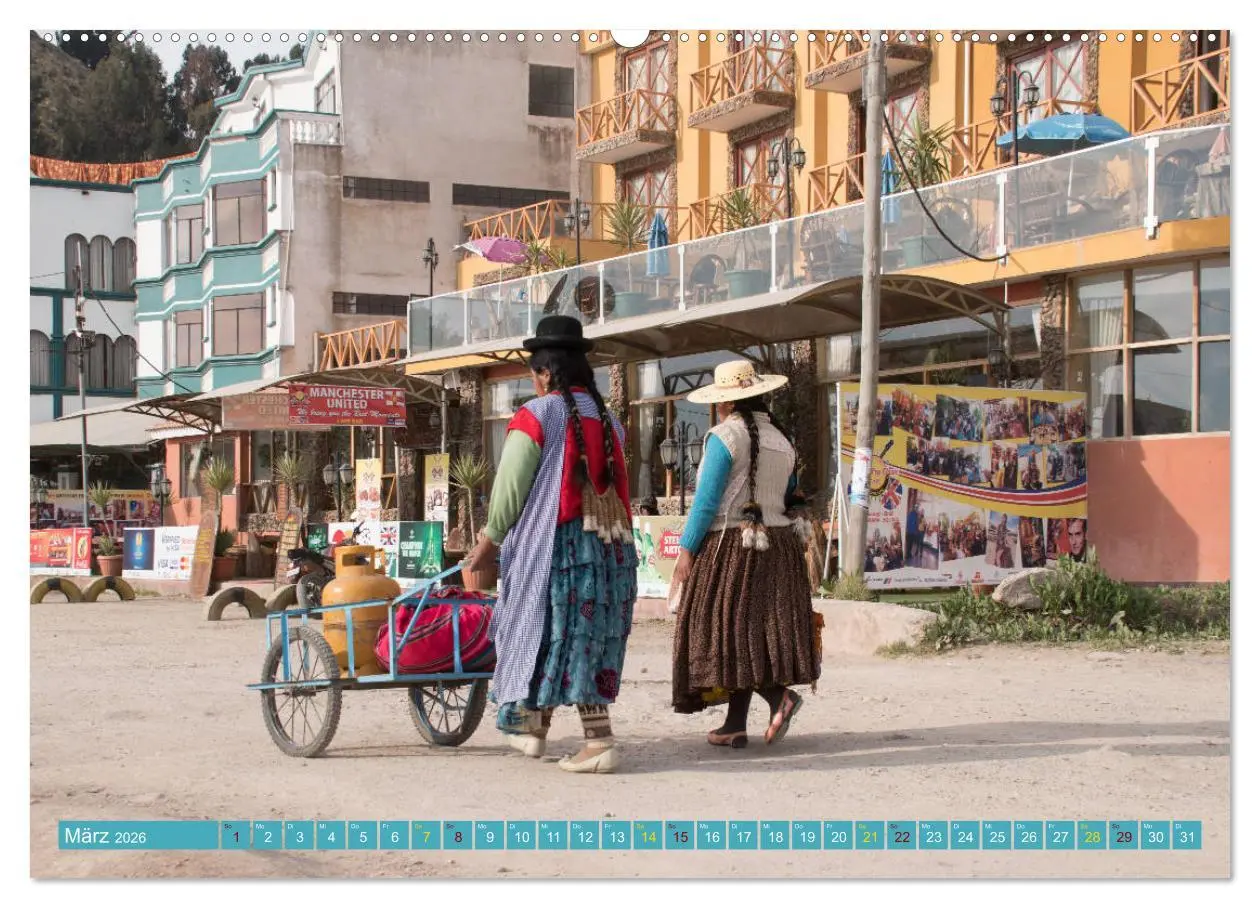 Bild: 9783457882979 | Farbenfrohes Bolivien (Wandkalender 2026 DIN A2 quer), CALVENDO...