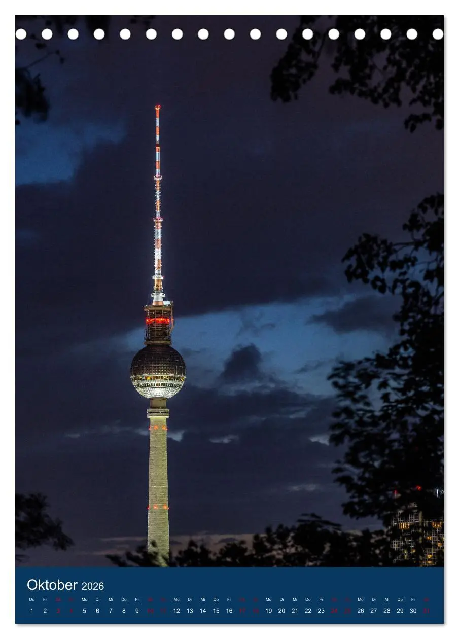 Bild: 9783516352979 | Berliner Fernsehturm - Magische Momente (Tischkalender 2026 DIN A5...