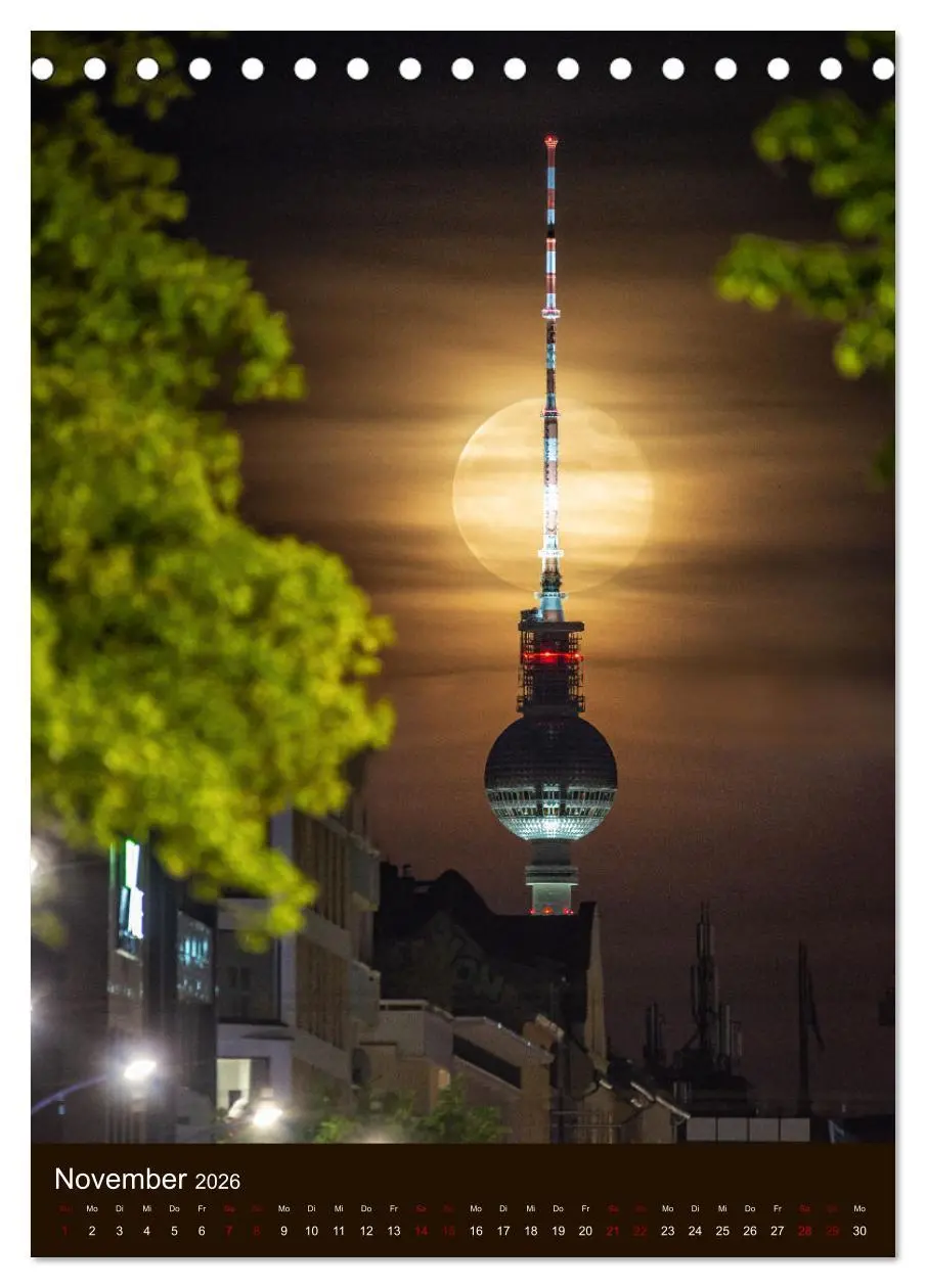 Bild: 9783516352979 | Berliner Fernsehturm - Magische Momente (Tischkalender 2026 DIN A5...