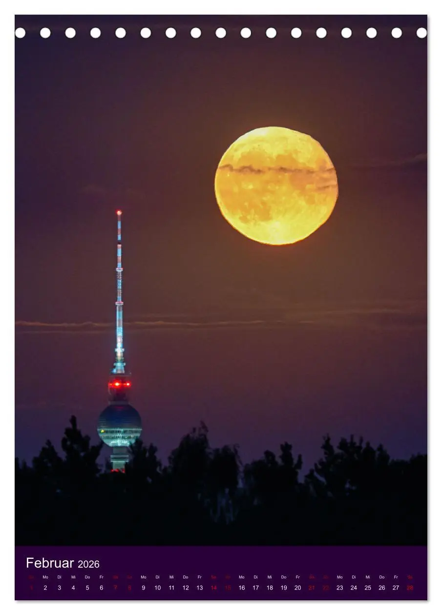 Bild: 9783516352979 | Berliner Fernsehturm - Magische Momente (Tischkalender 2026 DIN A5...