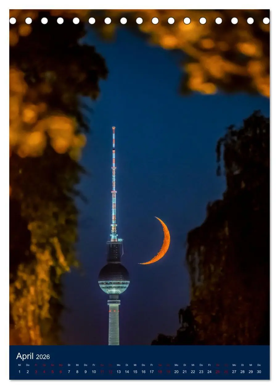 Bild: 9783516352979 | Berliner Fernsehturm - Magische Momente (Tischkalender 2026 DIN A5...