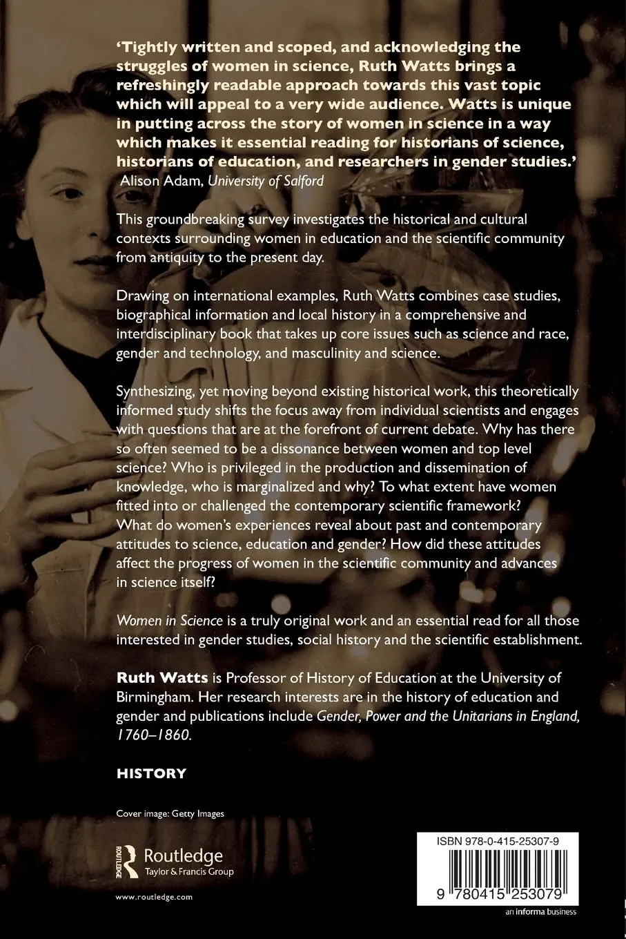 Rückseite: 9780415253079 | Women in Science | A Social and Cultural History | Ruth Watts | Buch