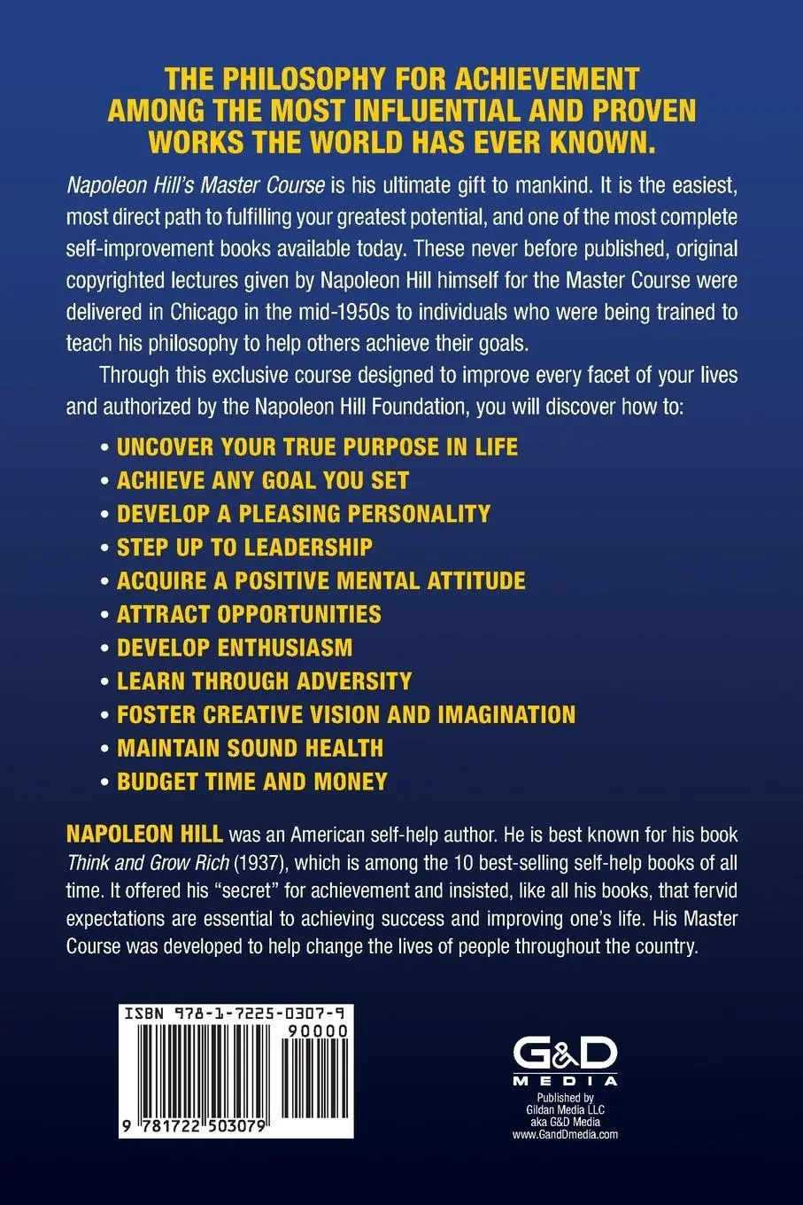 Rückseite: 9781722503079 | Napoleon Hill's Master Course | The Original Science of Success | Hill