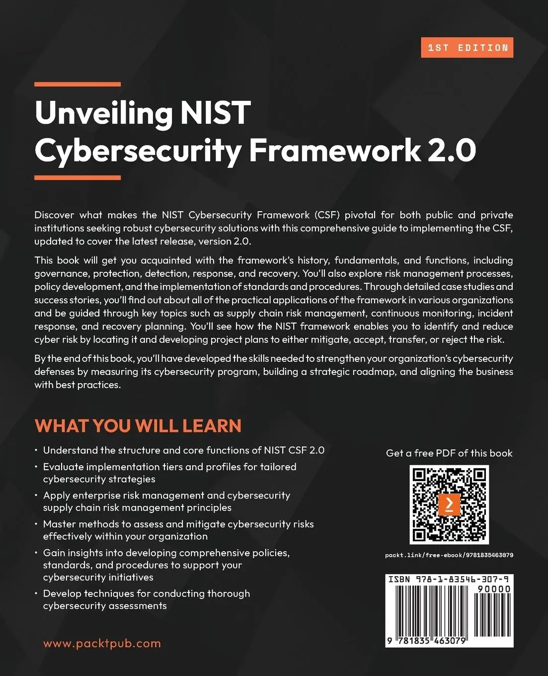 Rückseite: 9781835463079 | Unveiling NIST Cybersecurity Framework 2.0 | Jason Brown | Taschenbuch