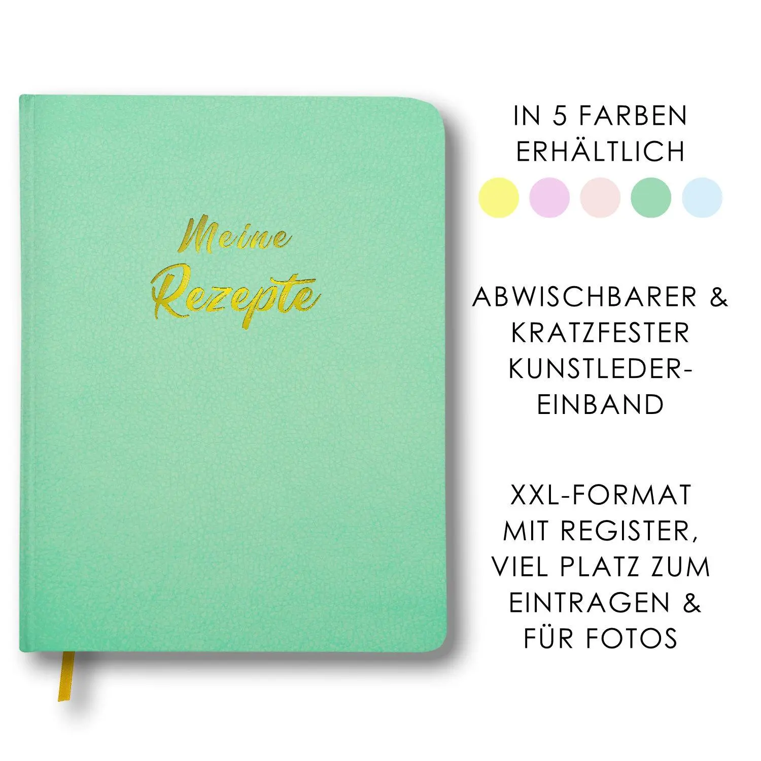 Cover: 9783517303079 | Meine Rezepte mintgrün | Notizbuch | Gebunden | 80 S. | Deutsch | 2020