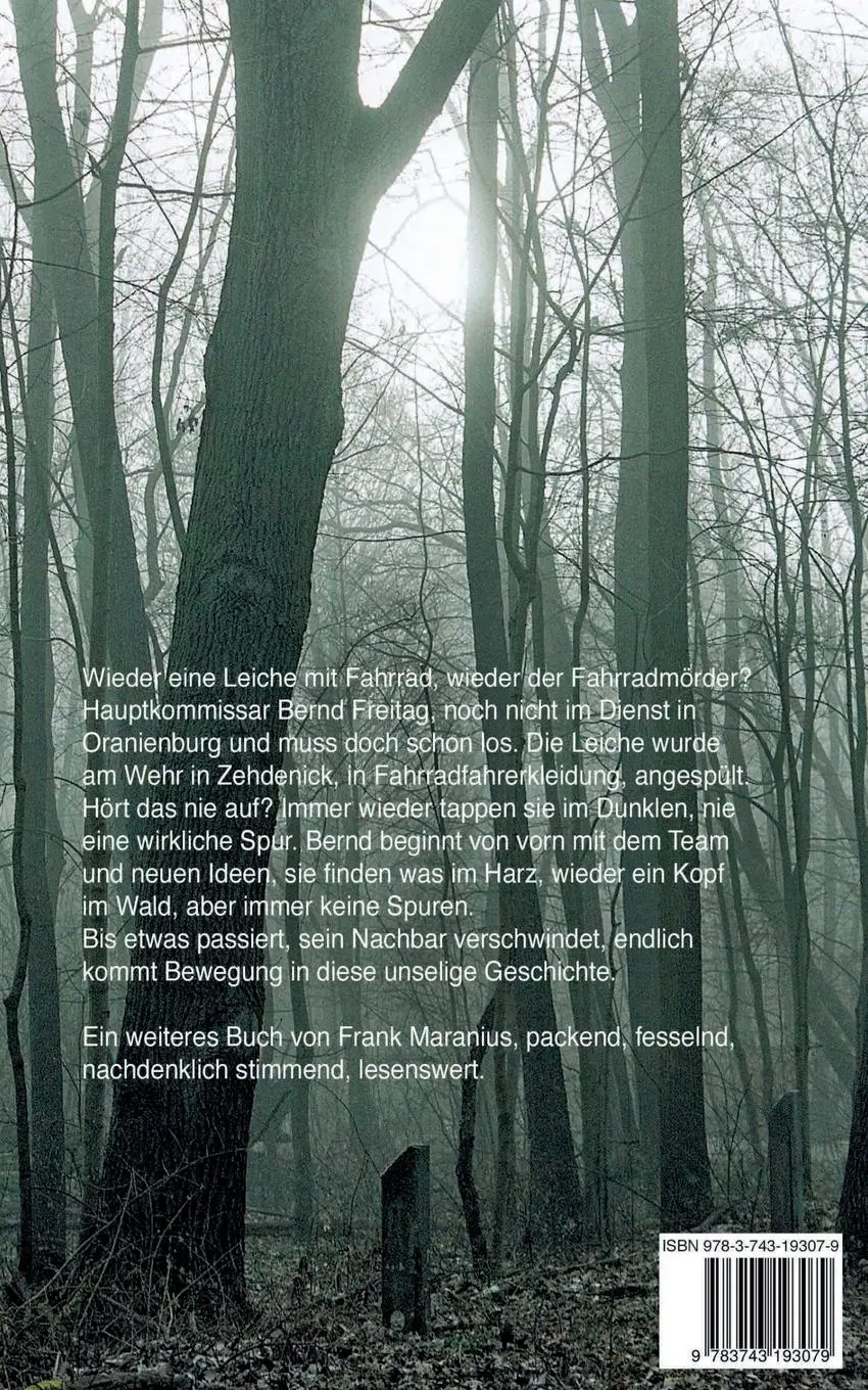 Rückseite: 9783743193079 | Der Fahrradmörder | Kriminalroman | Frank Maranius | Taschenbuch