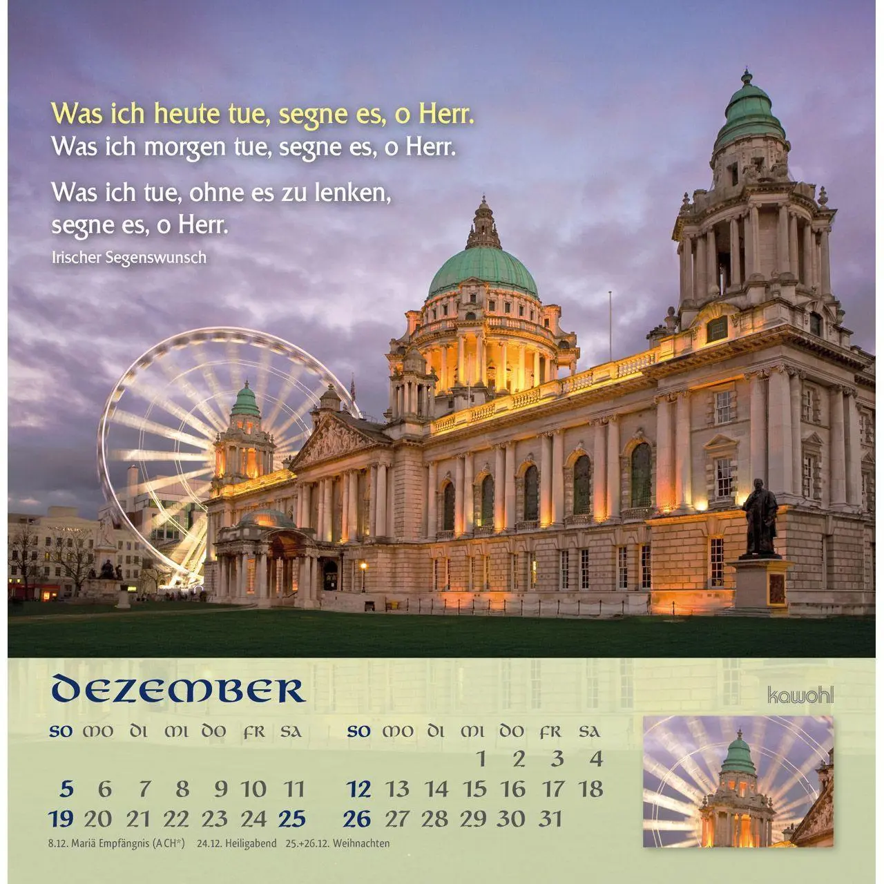 Bild: 9783754843079 | Möge Gott deinen Weg segnen 2027 | Irische Segenswünsche | Kalender