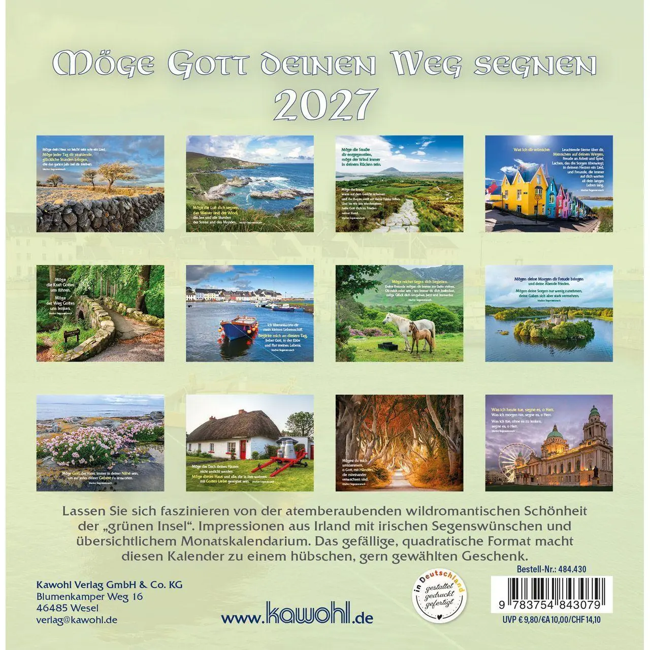 Bild: 9783754843079 | Möge Gott deinen Weg segnen 2027 | Irische Segenswünsche | Kalender