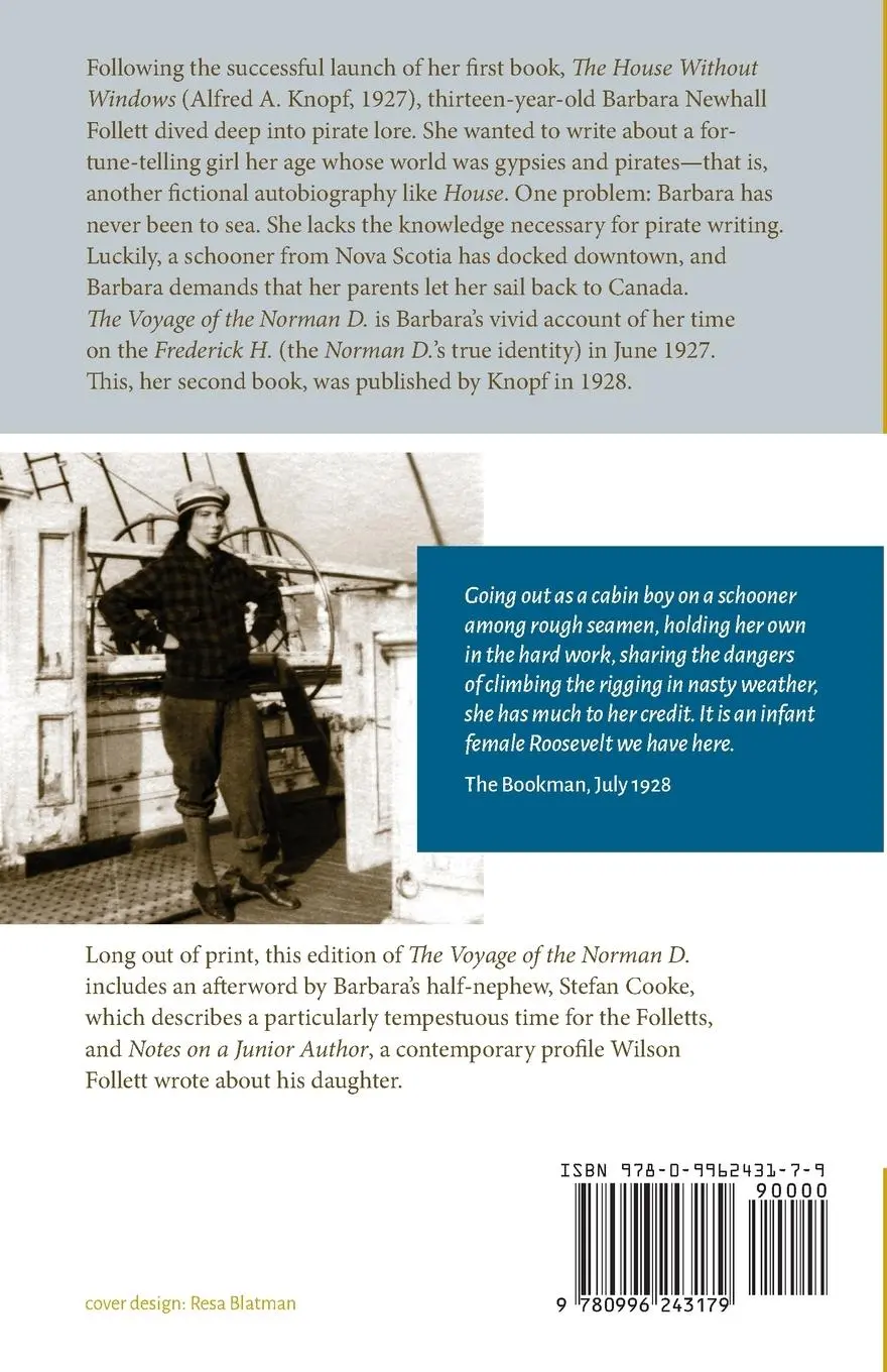 Rückseite: 9780996243179 | The Voyage of the Norman D. | Barbara Newhall Follett | Taschenbuch