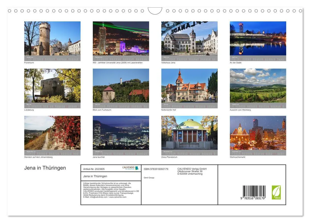 Bild: 9783516093179 | Jena in Thüringen (Wandkalender 2026 DIN A3 quer), CALVENDO...