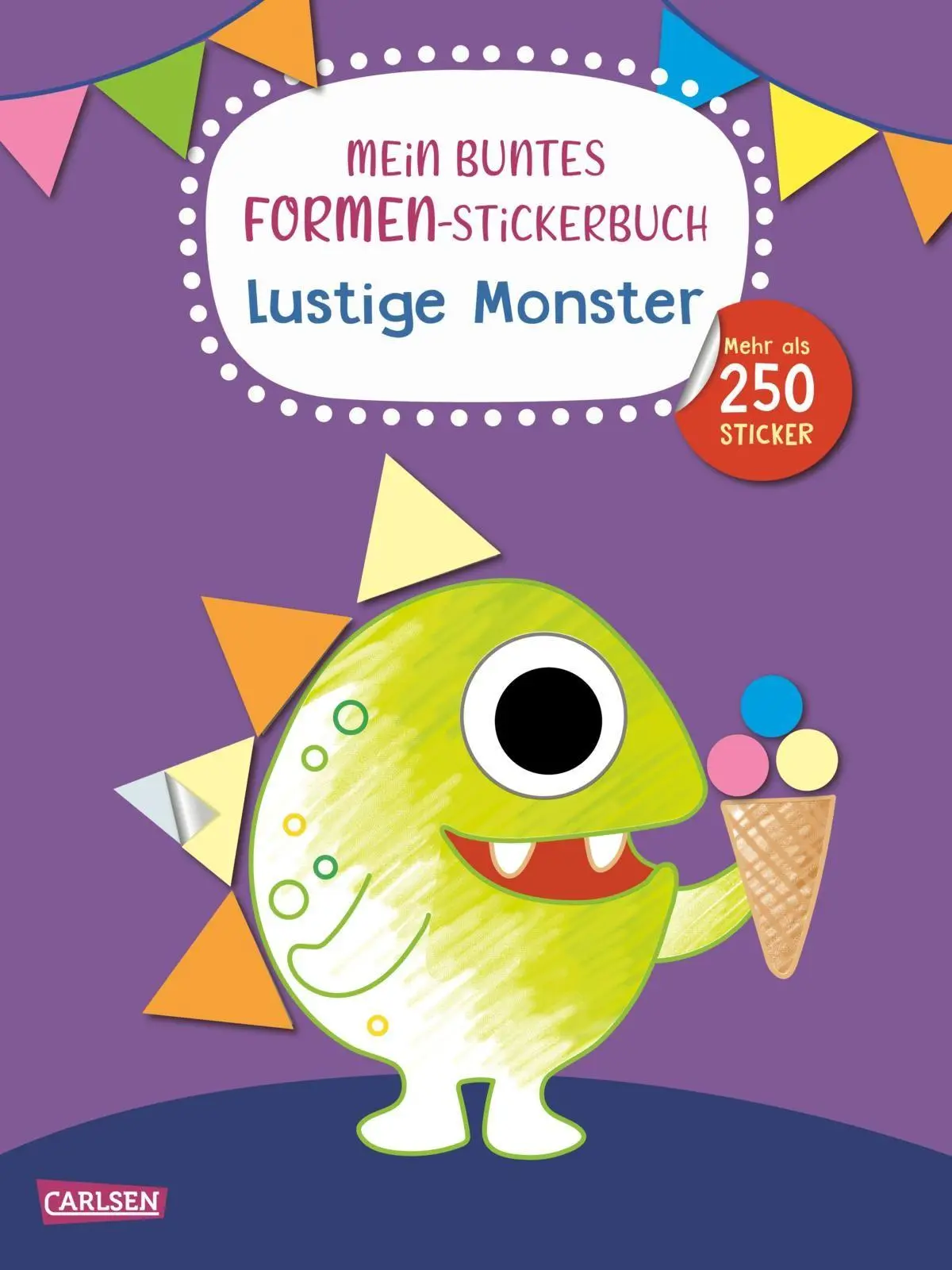 Cover: 9783551193179 | Mein buntes Formen-Stickerbuch: Lustige Monster | Carmen Eisendle