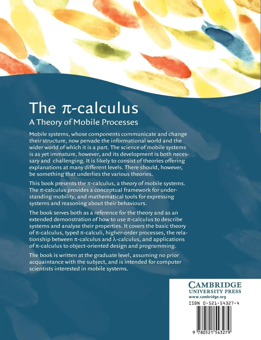 Rückseite: 9780521543279 | The Pi-Calculus | A Theory of Mobile Processes | Sangiorgi (u. a.)