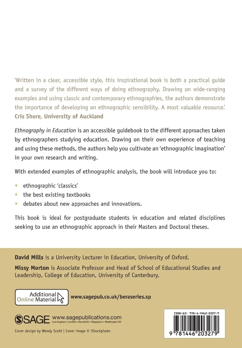 Rückseite: 9781446203279 | Ethnography in Education | David Mills (u. a.) | Taschenbuch | 2013