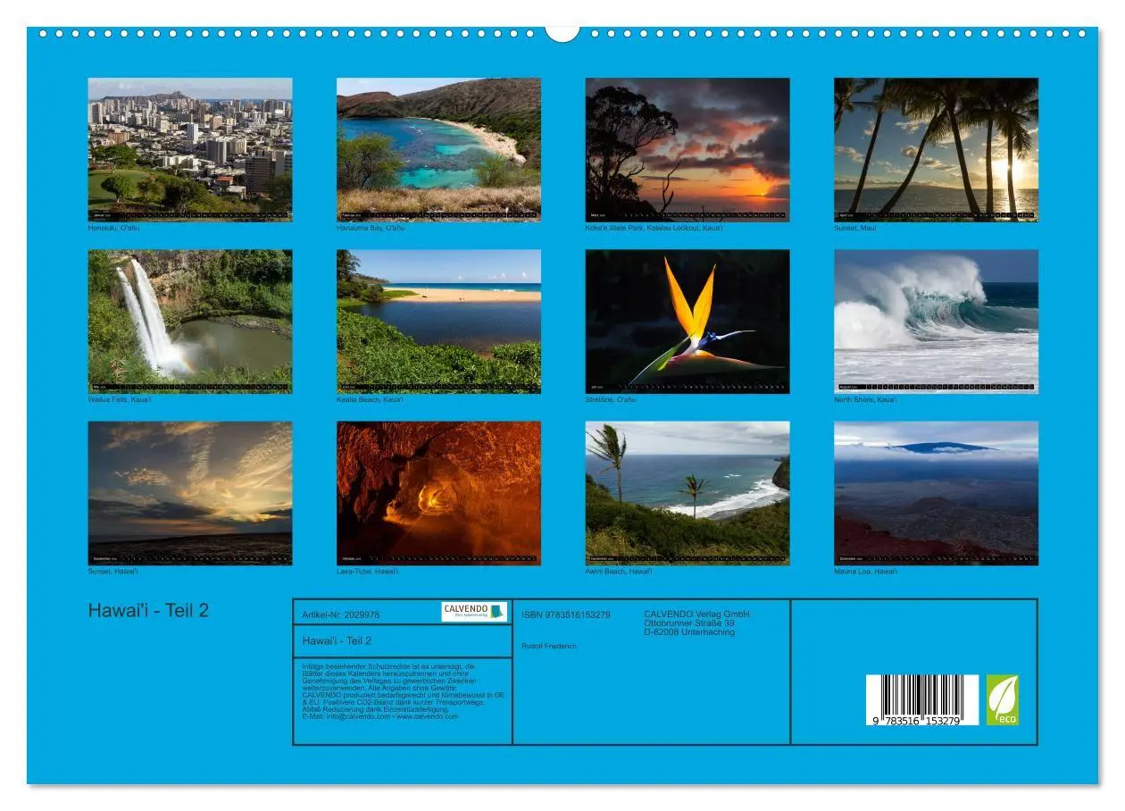 Bild: 9783516153279 | Hawai'i - Teil 2 (hochwertiger Premium Wandkalender 2026 DIN A2...
