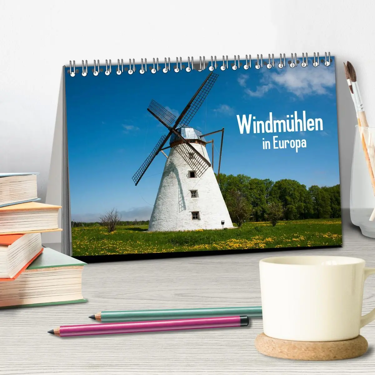 Bild: 9783516223279 | Windmühlen in Europa (Tischkalender 2026 DIN A5 quer), CALVENDO...