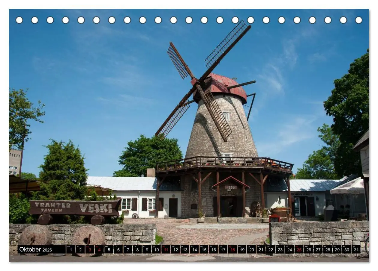 Bild: 9783516223279 | Windmühlen in Europa (Tischkalender 2026 DIN A5 quer), CALVENDO...