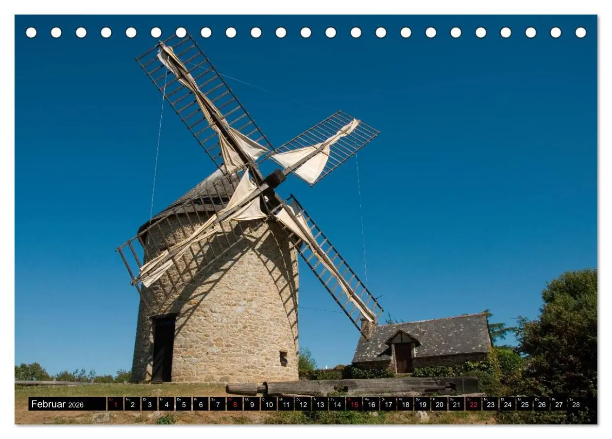 Bild: 9783516223279 | Windmühlen in Europa (Tischkalender 2026 DIN A5 quer), CALVENDO...