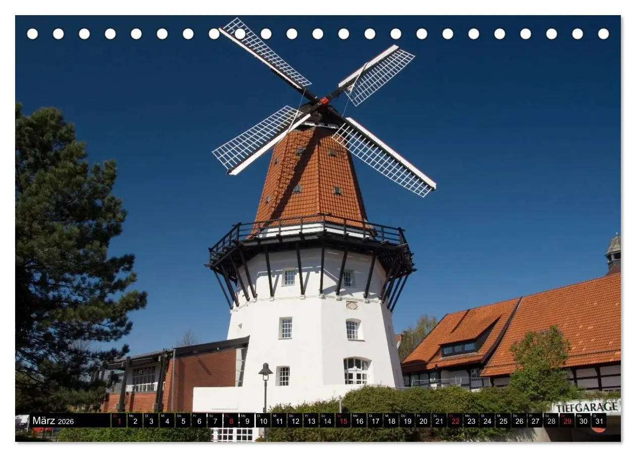 Bild: 9783516223279 | Windmühlen in Europa (Tischkalender 2026 DIN A5 quer), CALVENDO...