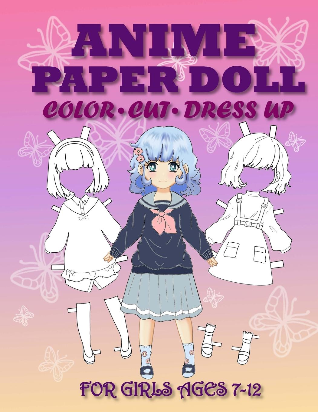 Cover: 9786057253279 | Anime Paper Doll for Girls Ages 7-12 Cut, Color and Dress up | Albeni