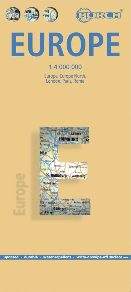 Cover: 9783866093379 | Borch Map Europe. Europa | (Land-)Karte | Mehrfarbendruck. Gefalzt
