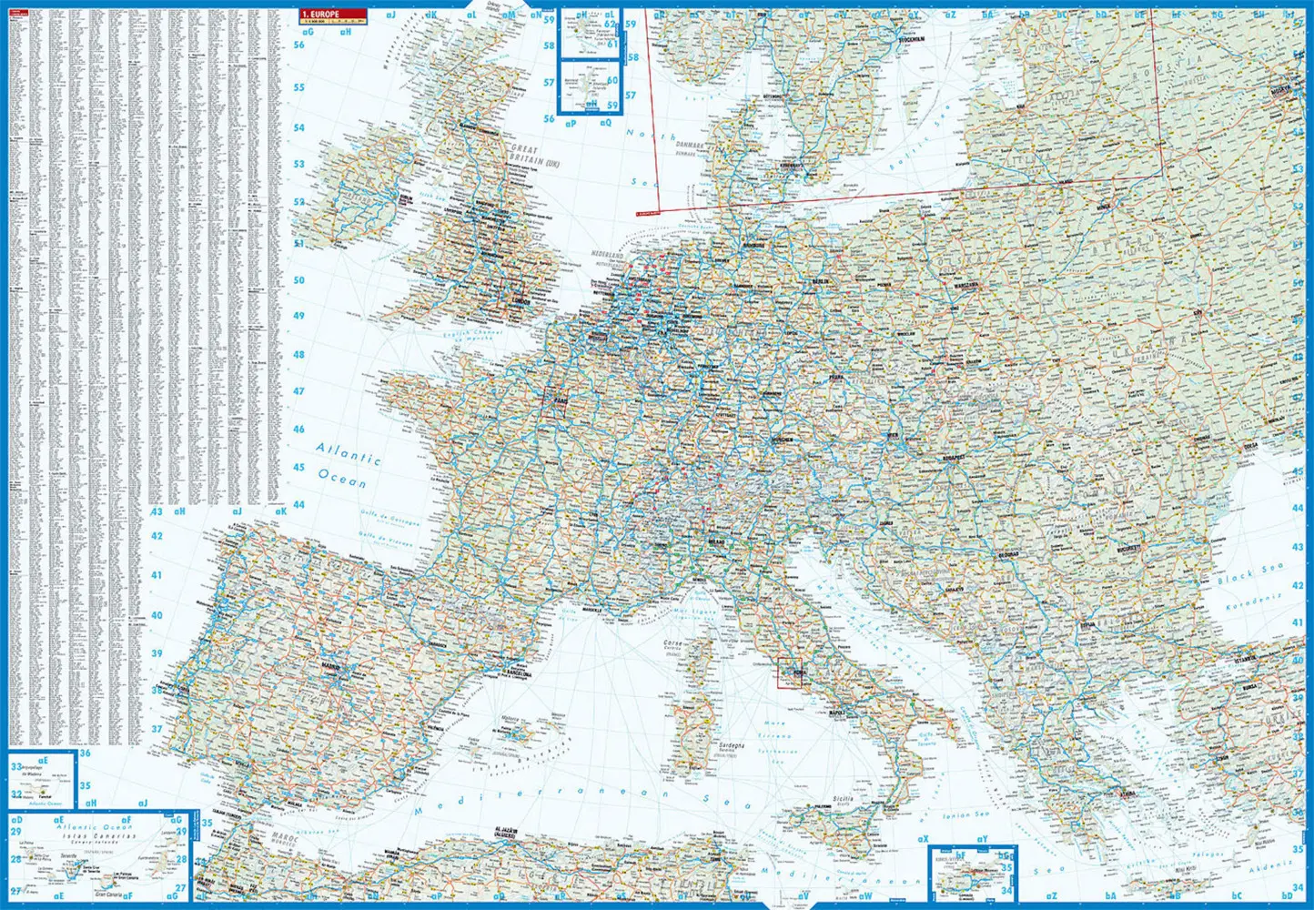 Bild: 9783866093379 | Borch Map Europe. Europa | (Land-)Karte | Mehrfarbendruck. Gefalzt