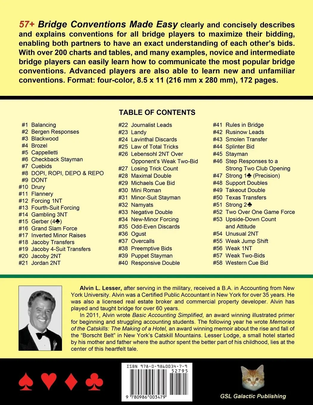 Rückseite: 9780986003479 | 57+ Bridge Conventions Made Easy | The New Go-To Quick Reference Book