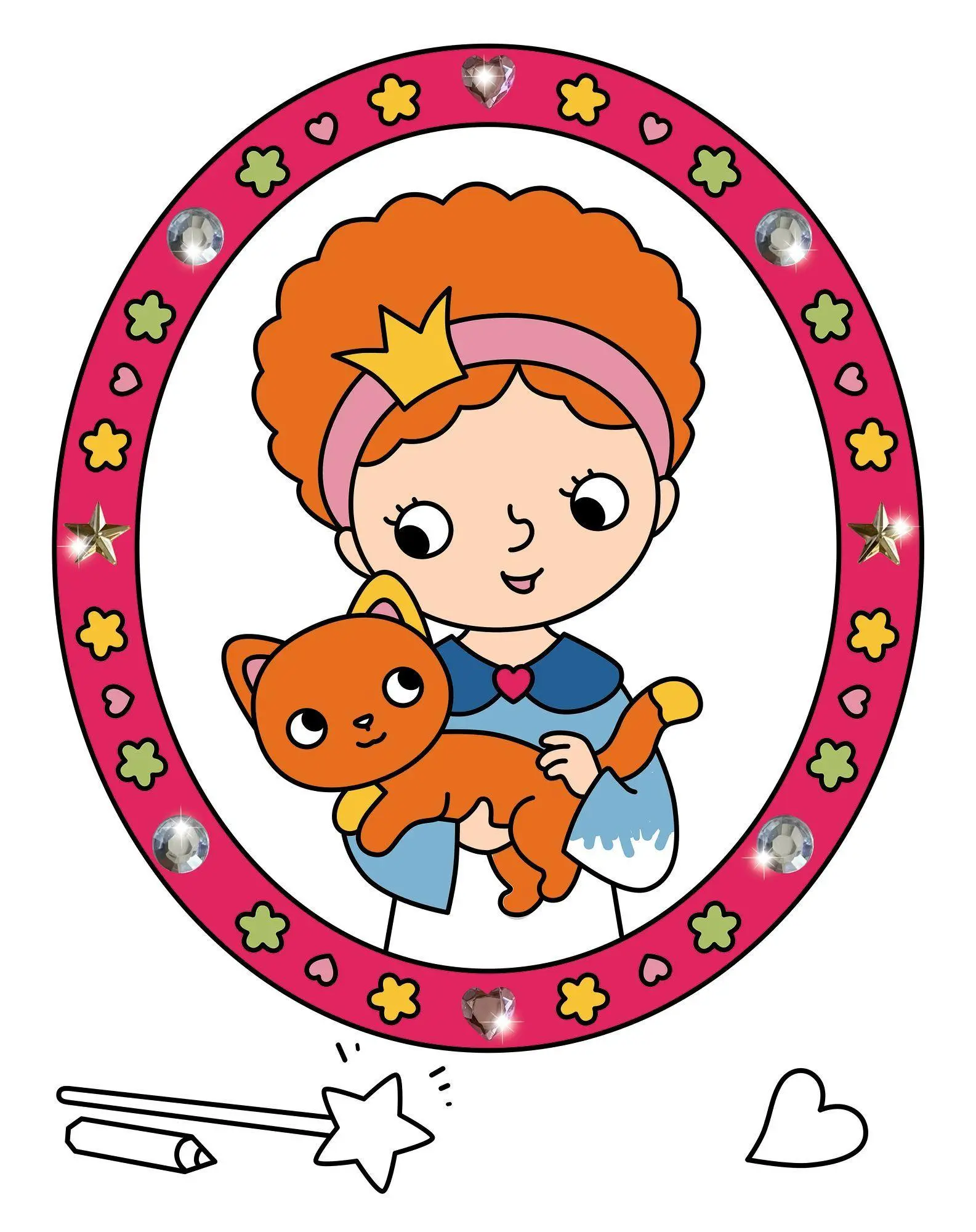 Bild: 9783649653479 | Mein erster Malblock mit Glitzersteinchen - Zauberprinzessin | Labuch