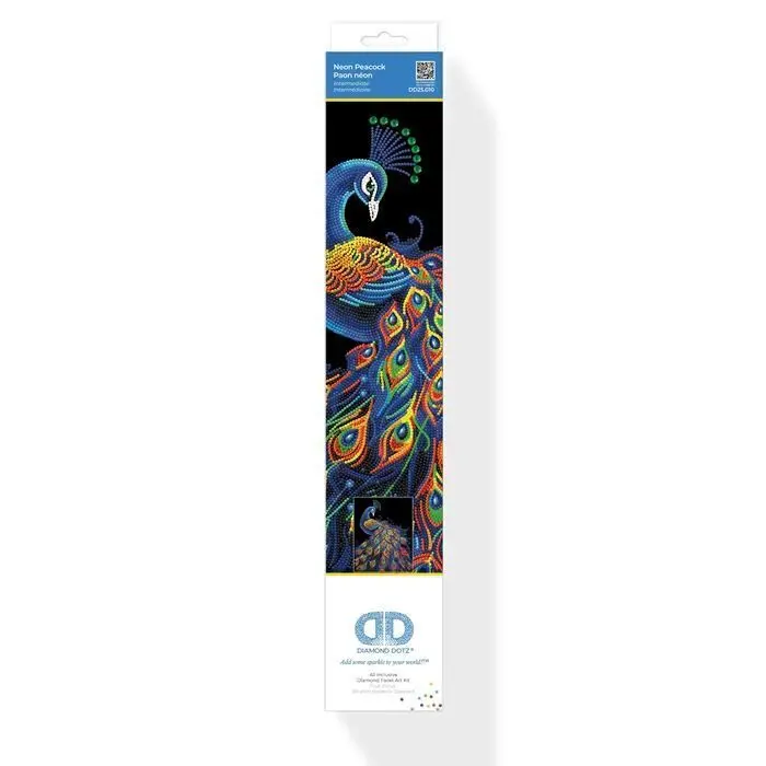 Bild: 4895225943579 | DIAMOND DOTZ - Diamond Painting Neon Pfau | Kit (Bastelset) | 2025