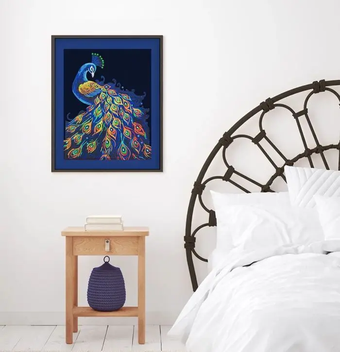 Bild: 4895225943579 | DIAMOND DOTZ - Diamond Painting Neon Pfau | Kit (Bastelset) | 2025