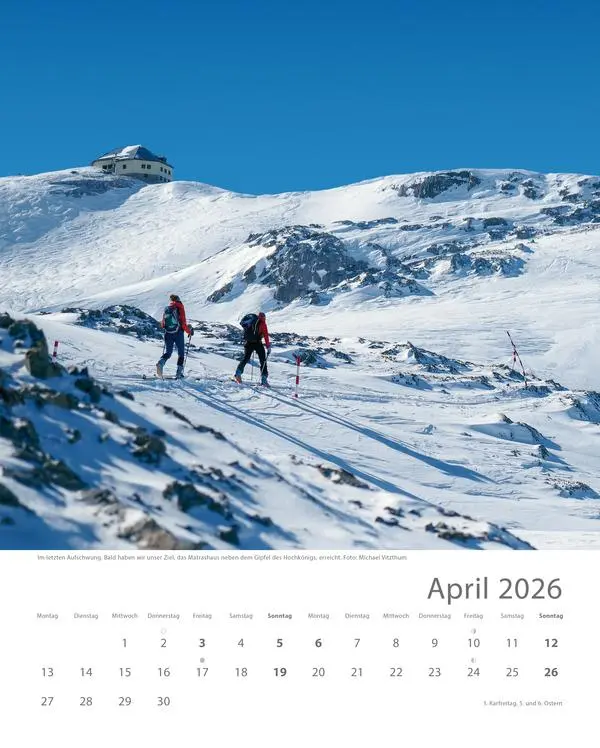Bild: 9783731883579 | Hütten unserer Alpen 2026 | Verlag Korsch | Kalender | Spiralbindung