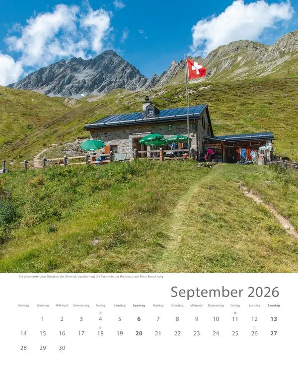 Bild: 9783731883579 | Hütten unserer Alpen 2026 | Verlag Korsch | Kalender | Spiralbindung