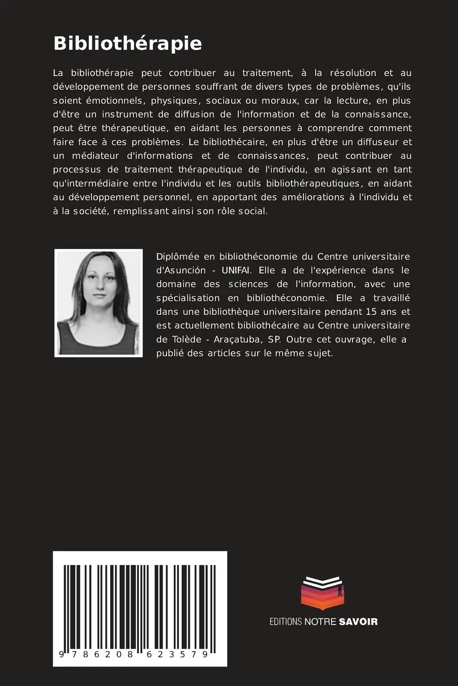 Rückseite: 9786208623579 | Bibliothérapie | Un nouveau domaine pour les bibliothécaires | Buch